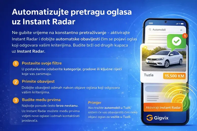 Aktivirajte svoj Instant Radar